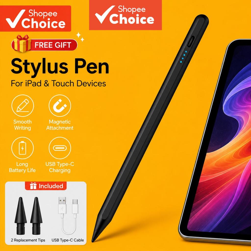 Caneta Stylus Touch Tudo-em-Um para iPad, Tablet, Xiaomi, Huawei, Honor, Uso Universal em Celular