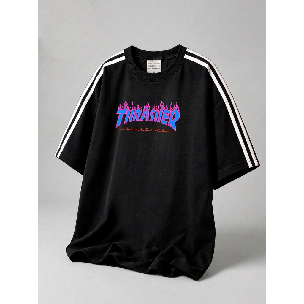 Camiseta Manga Listrada Thrasher Streetwear Unissex Masculino Feminino 100% Algodão Premium Lançamento Várias Cores!!