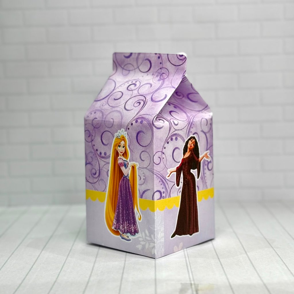 Caixinha RAPUNZEL | Caixa Milk Personalizada  | Mimos Aniversário Lembrancinhas Personalizados Kit Festa