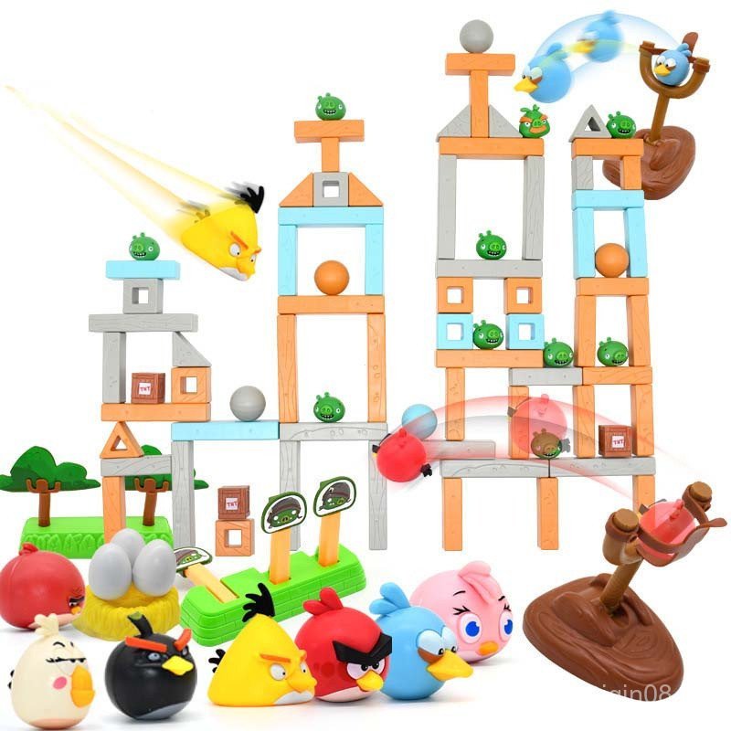 O Novo Conjunto Completo de Blocos de Construção de Catapulta Angry Birds para Crianças
