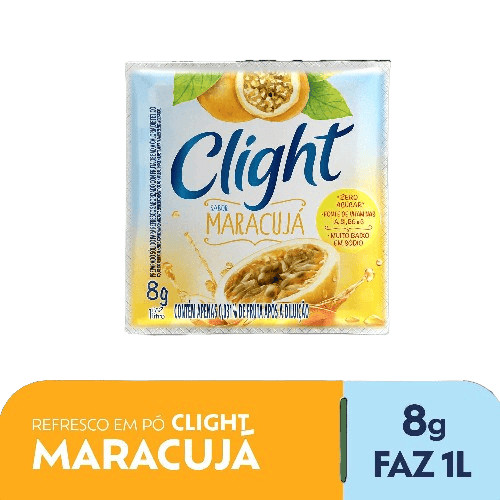 Clight Refresco em pó Sem Açúcar Maracuja 8g