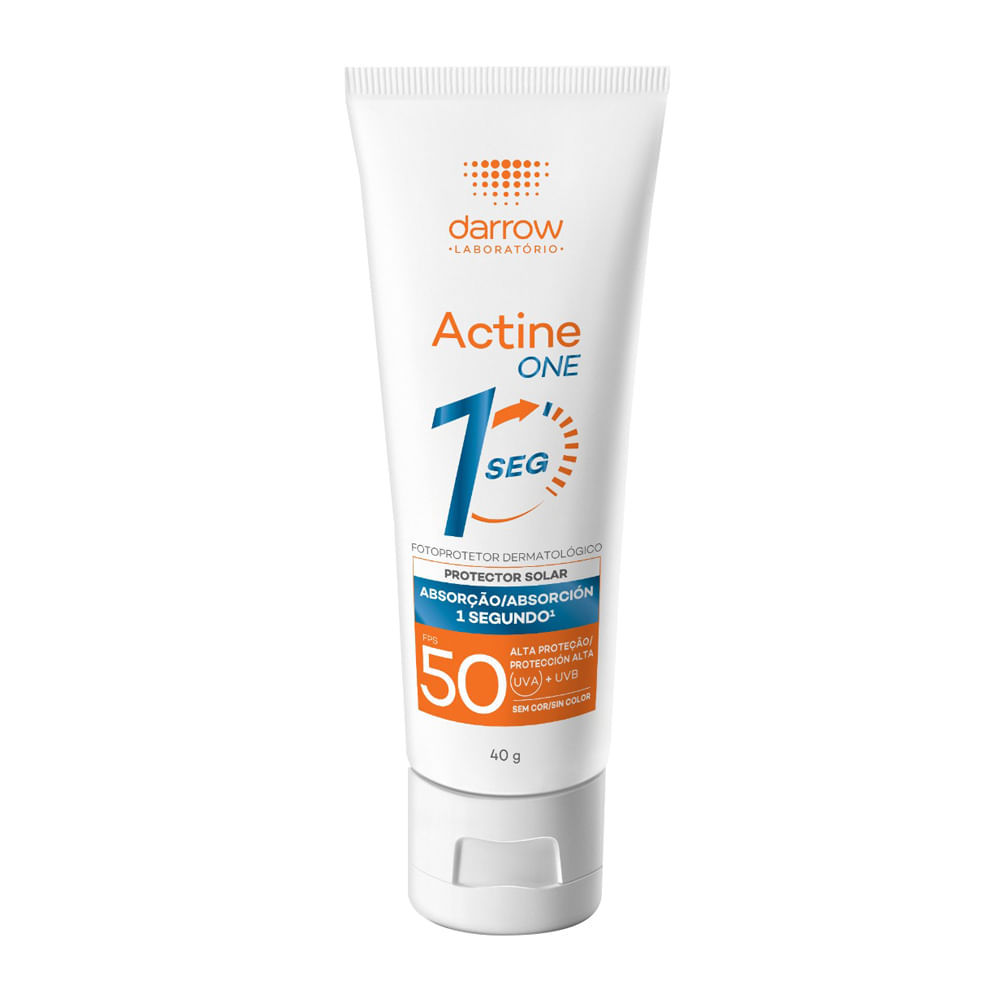 Protetor Solar Facial Actine One FPS 50 Sem Cor 40g