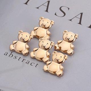 Botões Fofos Criativos Em Forma De Urso Estilo Animal Costura Decoração De Botão Dourado