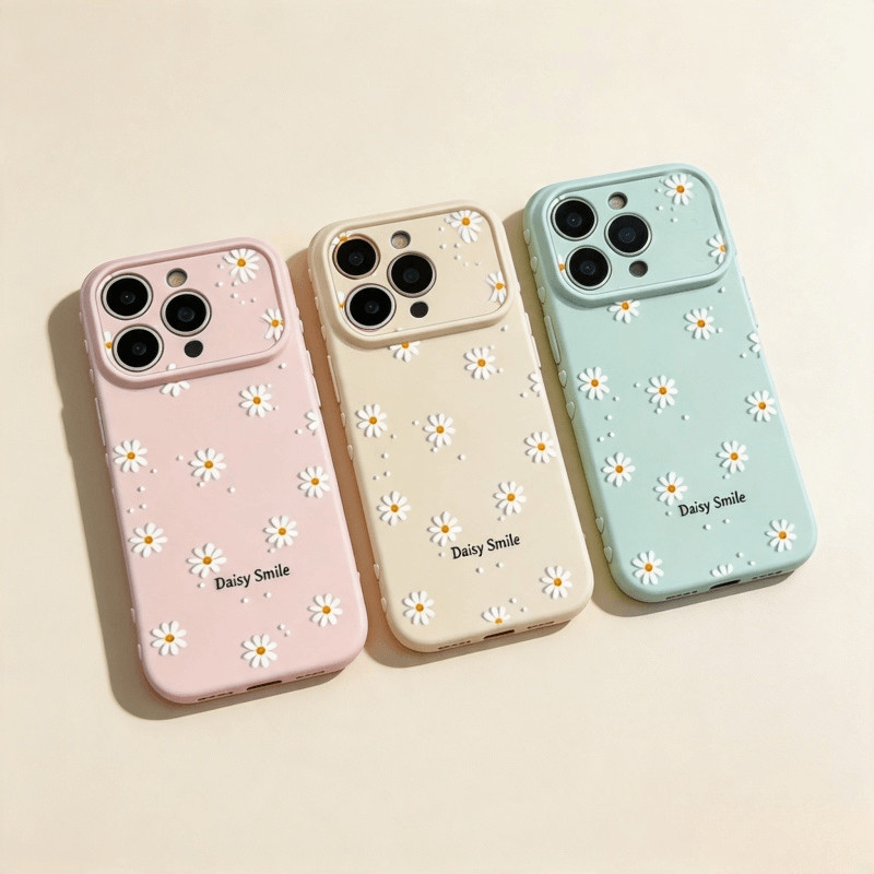 Capa Macia De Flor Margarida Para Samsung Galaxy A27 A57 A07 A17 A56 A36 A16 A06 A55 A15 A05 A05S A54 A14 A04 E A13 A12 