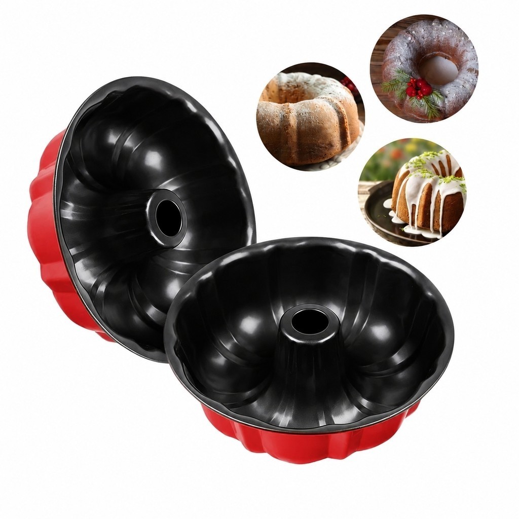Forma Furo Central No Meio Redonda Teflon Antiaderente Nao Gruda Para Bolo Torta Pudim 24cm/26cm