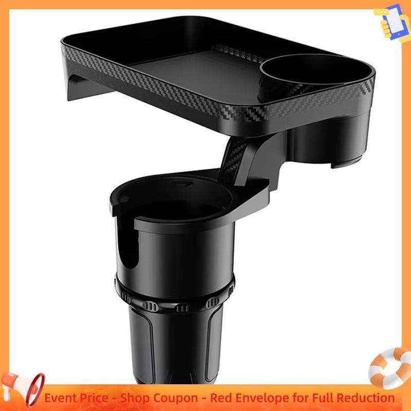 Suporte De Copo Para Carro Premium Expansor Bebidas Multifuncional Com Mesa De Comida Bandeja Base Ajustável De 360 Grau