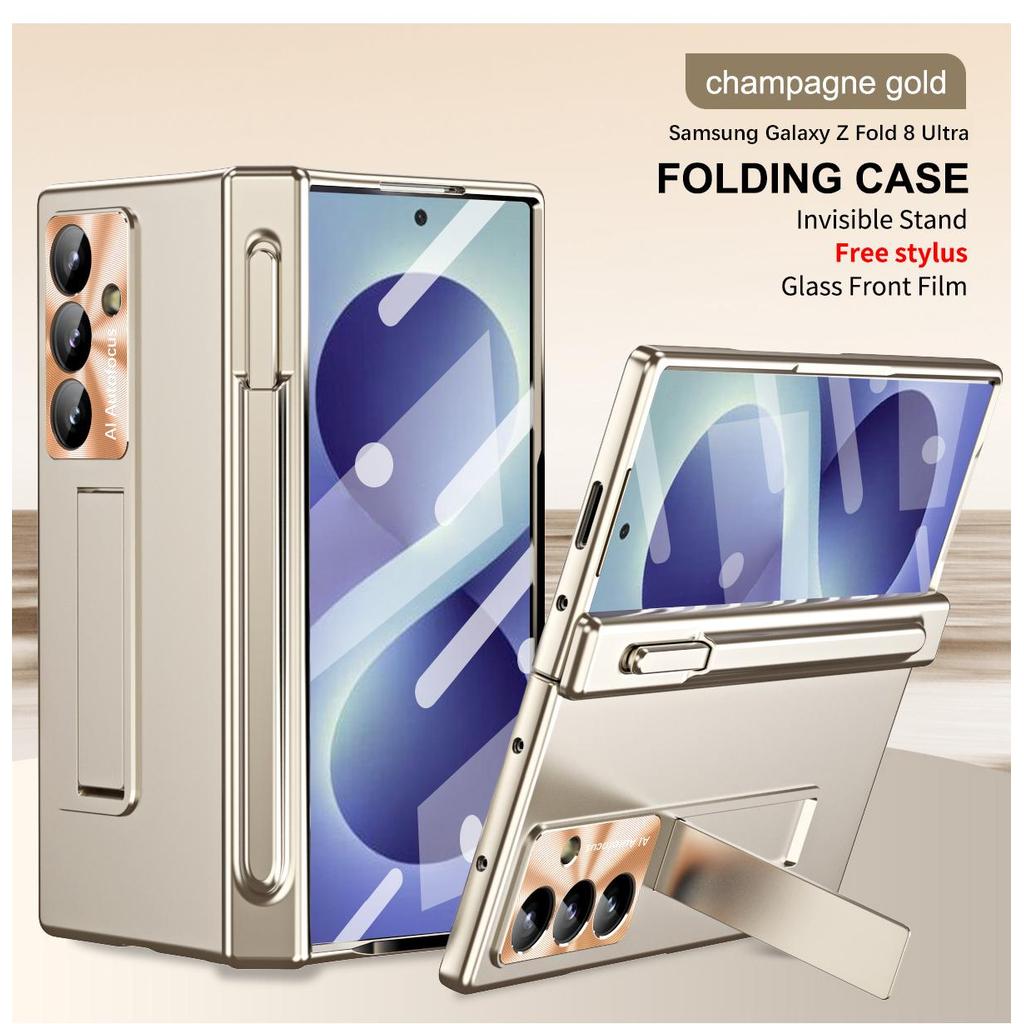 Capa Protetora De Filme Metálico Polido Para Samsung Galaxy Z Fold 8 Ultra 7 Edg
