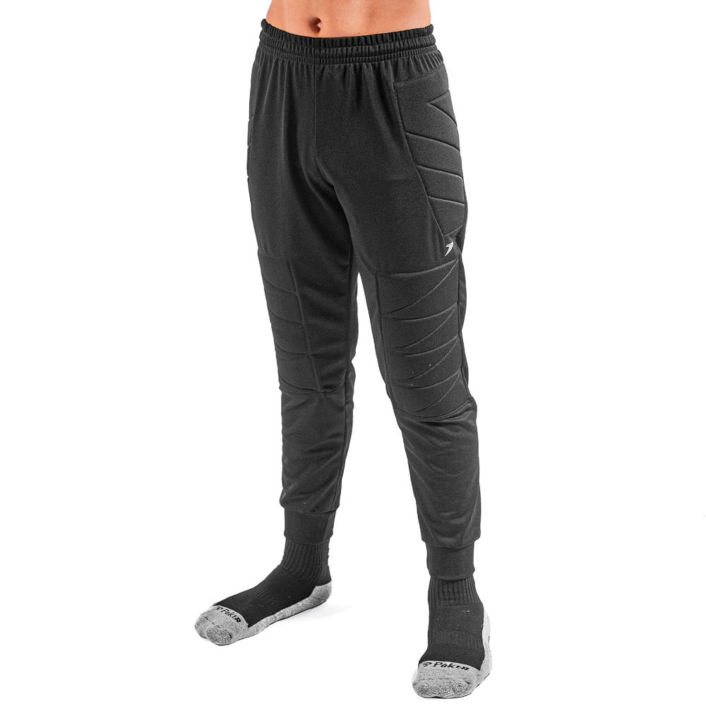 Calça de Goleiro Infantil Poker Mundial 5 Preto