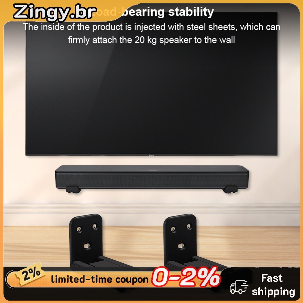 Suporte De Montagem De Barra De Som Universal Soundbar Alto-Falante Parede Sob T