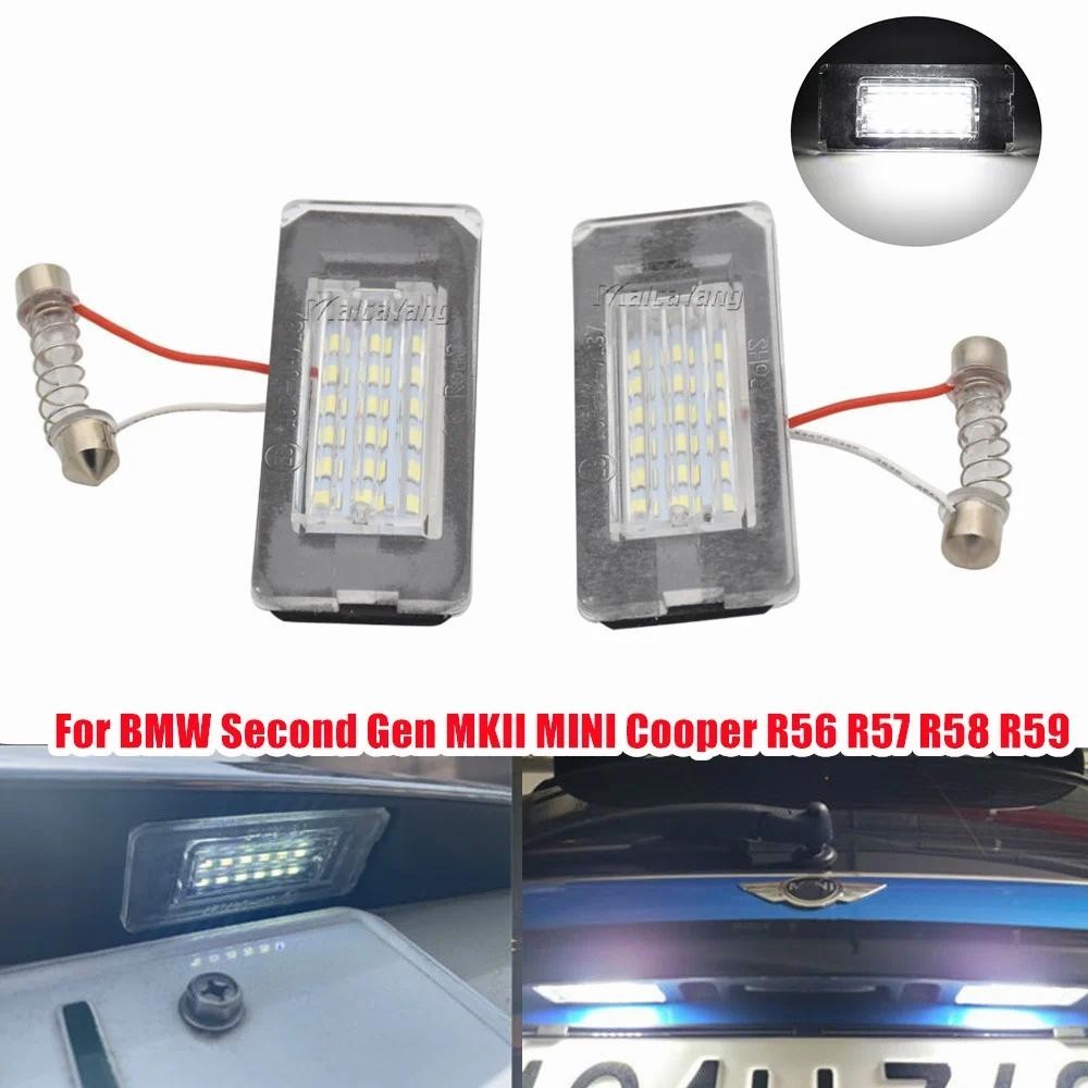 2 Pçs Branco Carro LED Luz Da Placa De Identificação Canbus Livre De Erros Lâmpada Licença Para Mini Cooper R56 R57 R58 