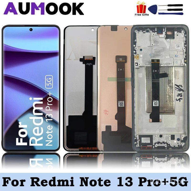 AMOLED para Xiaomi Redmi Note 13 Pro + 5G, Display LCD, Tela Sensível ao Toque, 