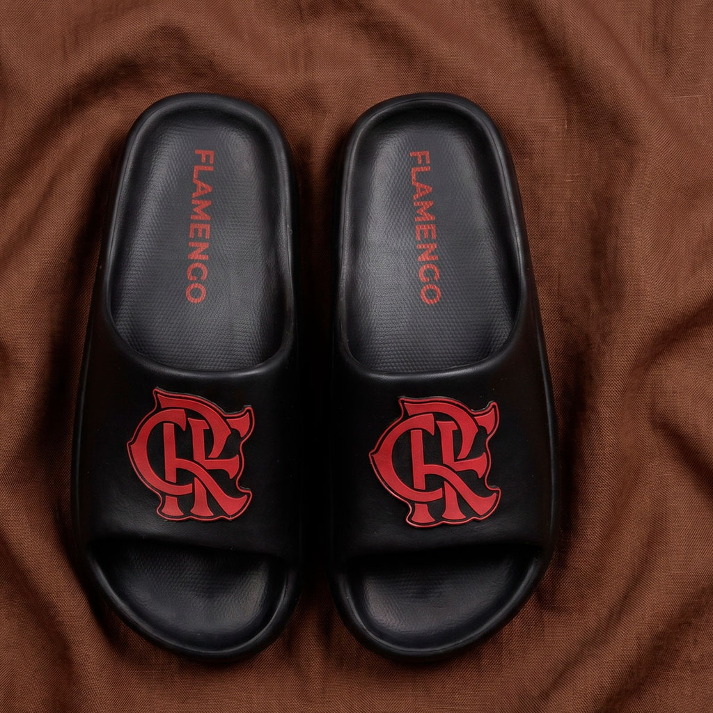 Chinelo Flamengo CRF Slide Vermelho Masculino Oficial