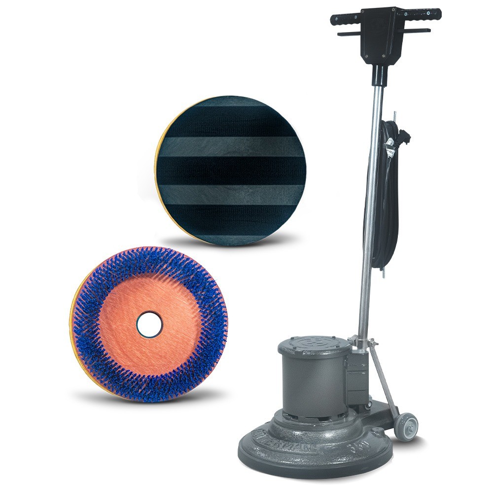 Enceradeira industrial 1/2 hp 350 mm com escova de nylon e suporte - CL350 PLUS