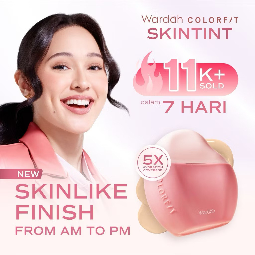 [Novo Lançamento] Wardah Colorfit Supercharged Serum Tint 30ml Fps 40 PA + +/Skin Foundation Rosa Skincare Infundido Cob