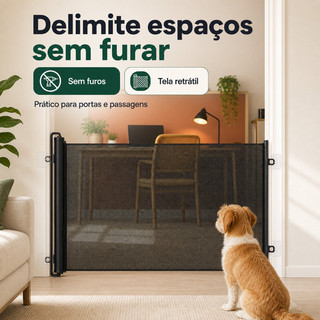 Cercadinho para cachorro, portao para pet, tela de proteção para cachorro ou bebê, cerca para interior de casa
