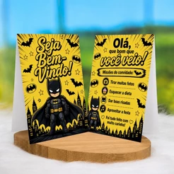 10 a 30 Plaquinhas de mesa BATMAN BABY Cute Heróis - Centro de mesa Lembrancinha de festa infantil