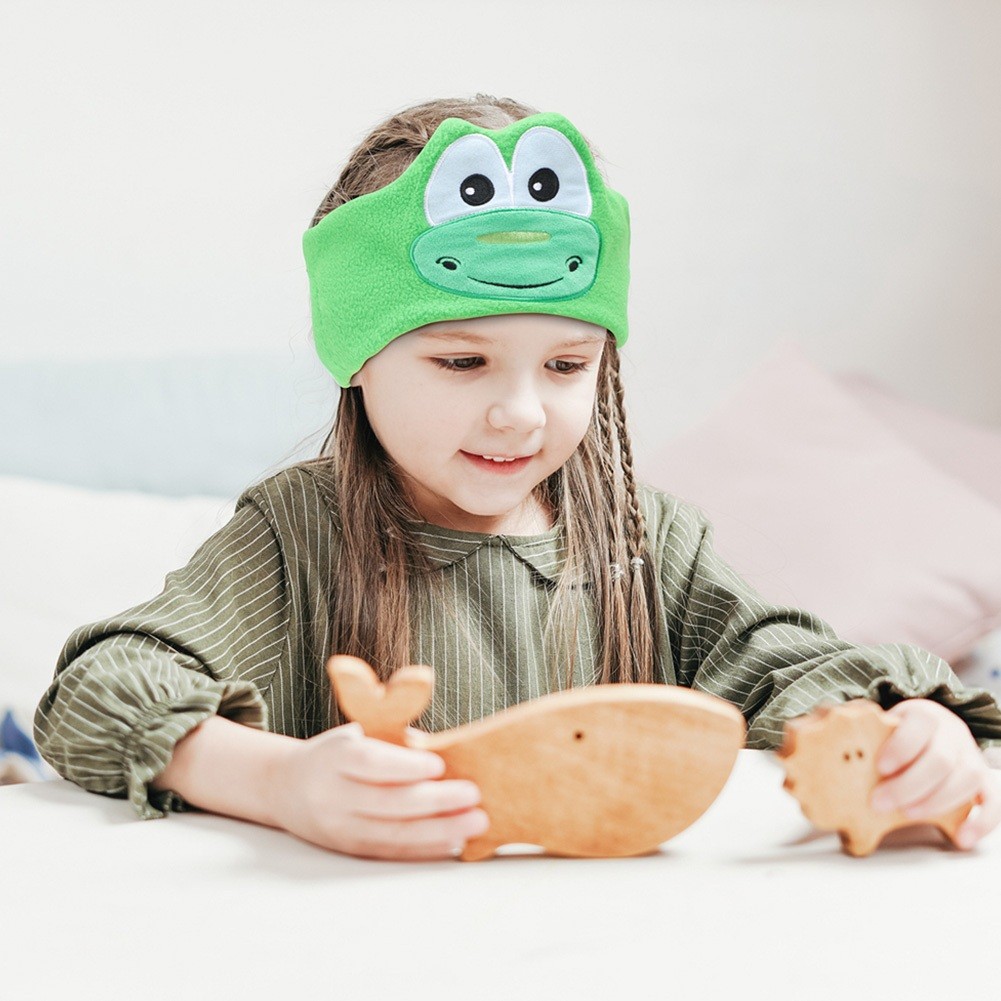 Fones de Ouvido Sem Fio Confortáveis e Elásticos com Máscara de Olhos para Dormir, Bluetooth V5.0, Bandana para Crianças