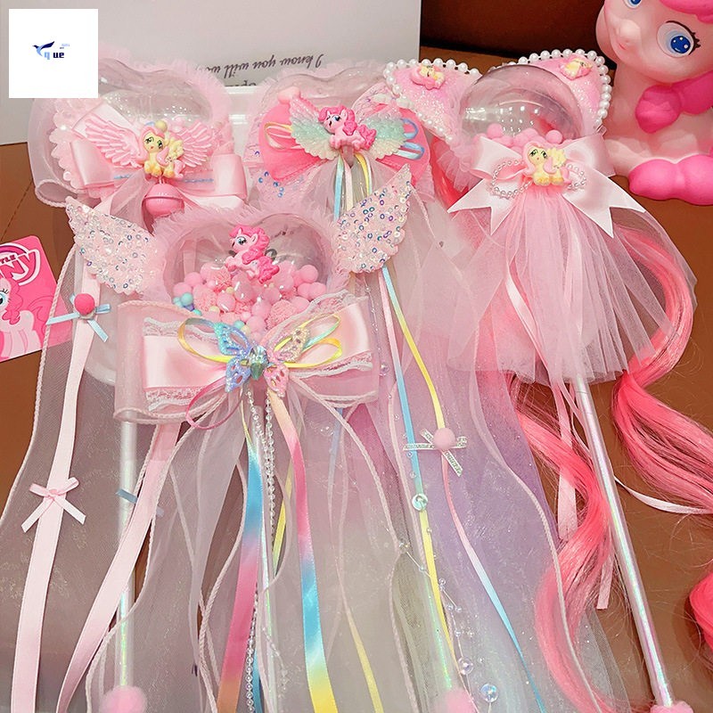 Varinha Mágica De Fada My Little Pony-Cetro Fofo De Desenho Animado Para Meninas Com Faixa De Arcos De Malha