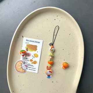 Original bom caqui HelloKitty feito à mão frisado saco de corrente do telefone móvel pingente novo estilo ins estilo ccd