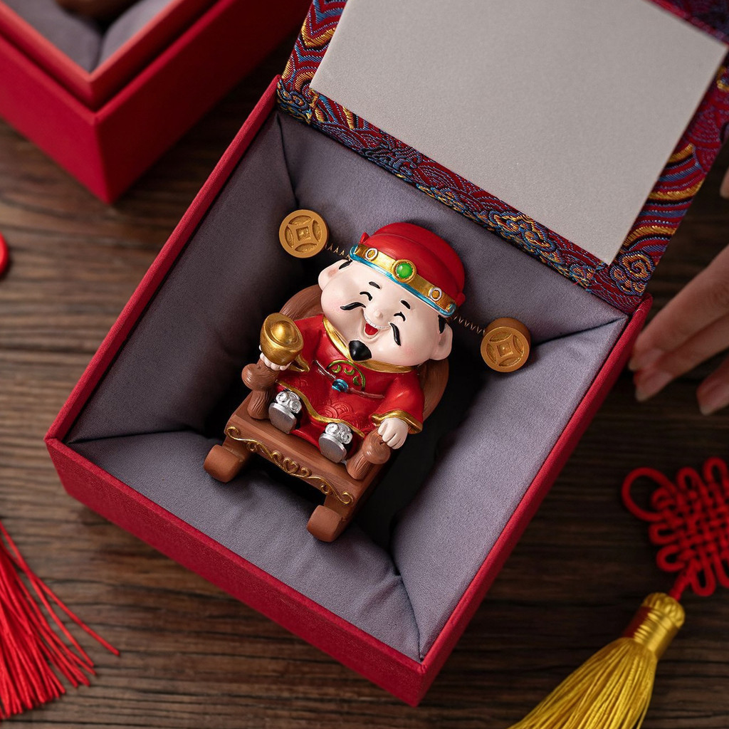 Nova cadeira de balanço estilo chinês Deus da Riqueza Presente criativo Cultural Empresa Atividades de negócios corporat