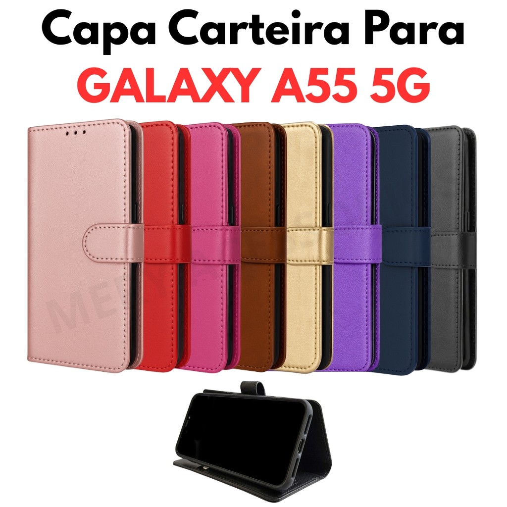 Capinha Carteira Para Samsung Galaxy A55 5G - Diversas Cores