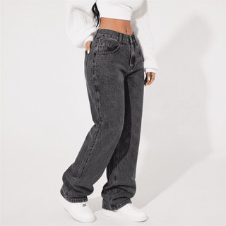 Calça Baggy Jeans Estilo Balão Wide Leg Feminina Cintura Alta Streetwear Casual Moda Esti…