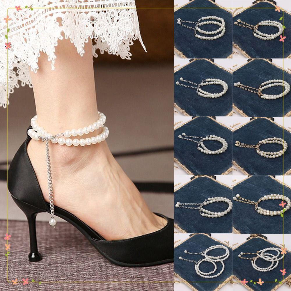Correias De Sapatos De Salto Alto , Cadarços Femininos Ajustáveis Antiderrapantes , Tornozeleiras De Corrente Bra