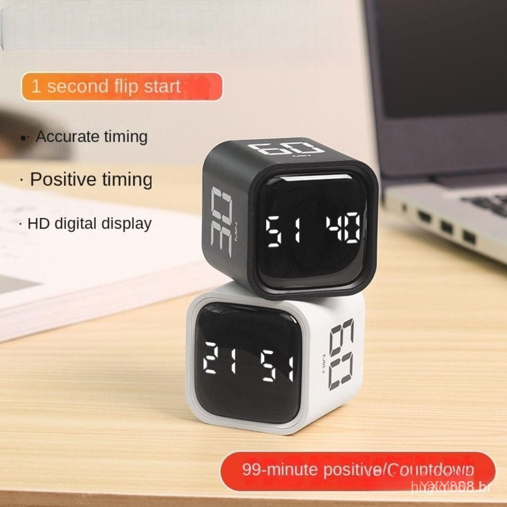Limpador De Temporizador De Modo Duplo , Carregamento Digital Eficiente USB-C , Despertador Contador LED De Cozinha