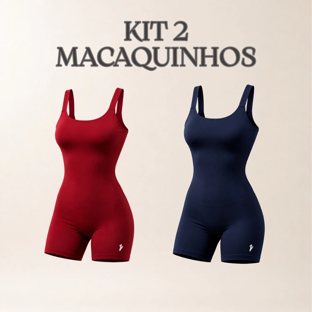Kit 2 Macaquinhos Academia Fitness Alça Larga Versátil Corrida Zero Transparencia Feminino — imagem 1