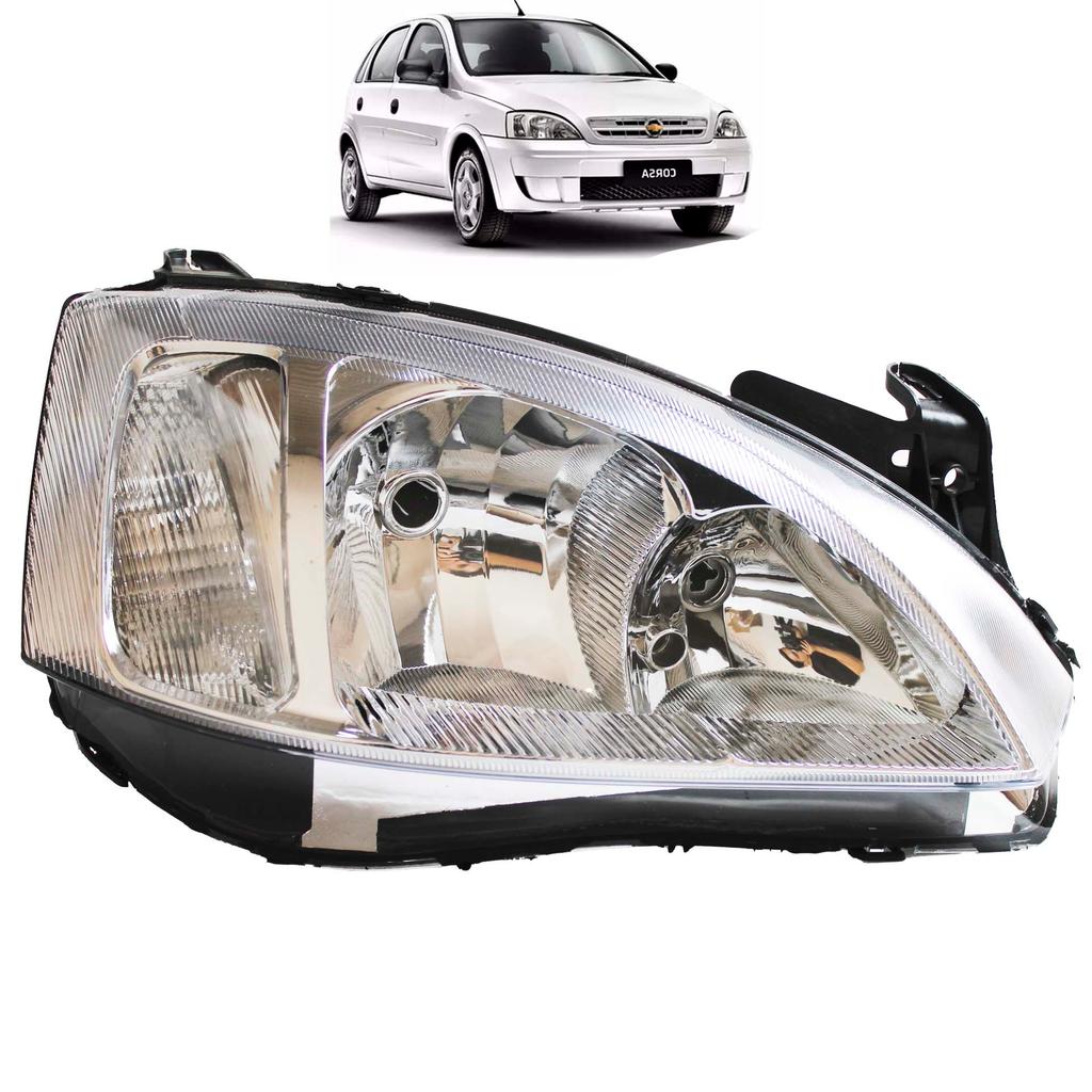 PAR Farol Corsa 2003 2004 2005 2006 2007 2008 a 2012 Cromado · foto 2