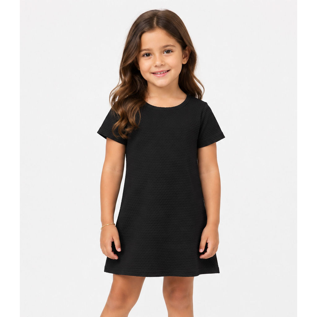Vestido Infantil Menina Em Malha Puvil Select Preto
