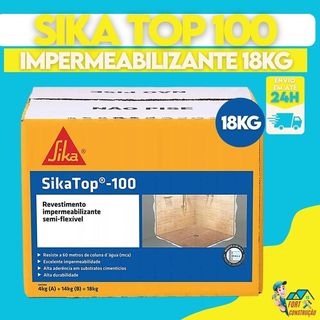 Impermeabilizante Sikatop 100 18kg Caixa - 1 Unidade sika top