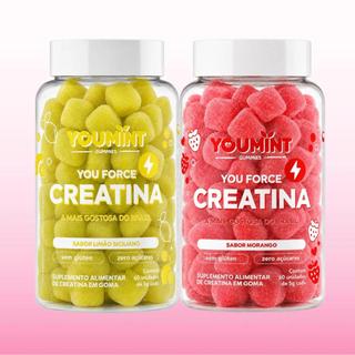 KIT 2 CREATINAS EM GOMA YOUMINT — MORANGO + LIMÃO SICILIANO