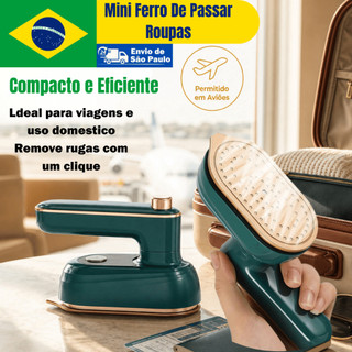 Ferro De Passar Portátil Base Metal Ponta Triangular Bivolt