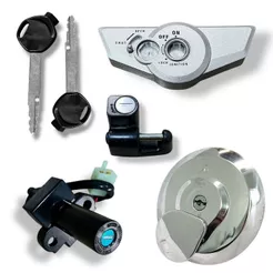 Kit Conjunto Chave Ignição De Travas P/Moto Honda Cg 150 Titan Mix Ks/Es 2009 Até 2013