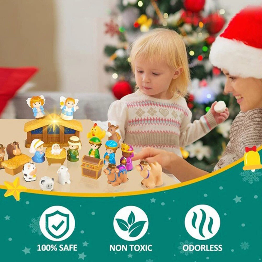 Caixa De Presente De Brinquedos Surpresa De Natal 25 Dias De Surpresas Para Aumentar Os Espíritos Exibição De Mesa De Ár