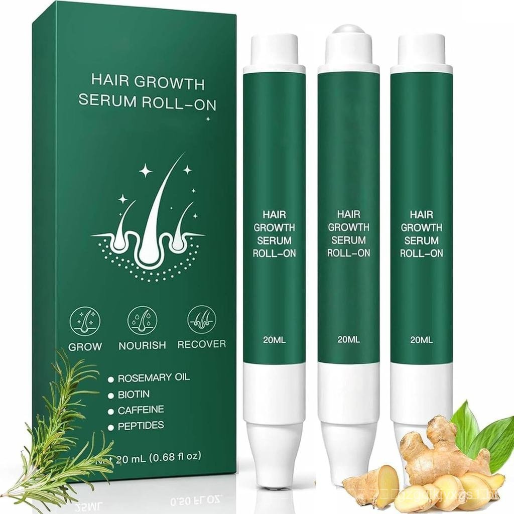 Sérum Roll-On para Crescimento Capilar Roota, Roota Hair Growth, Óleo de Alecrim para Crescimento Capilar, Sérum Revital