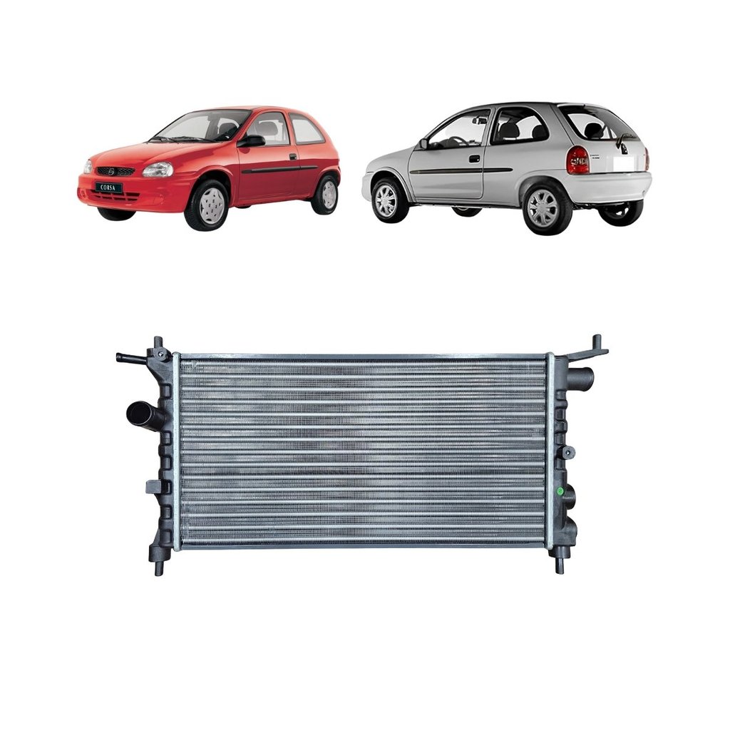 RADIADOR CORSA 1.0 1.4 1.6 SEM AR CONDICIONADO 1994 1995 1996 1997 1998 1999 2000 2001 2002