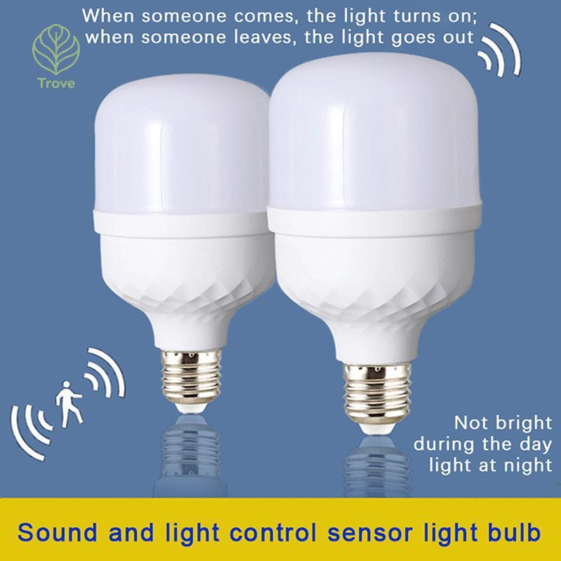 Trove Auto ON/OFF Sensor De Lâmpada De Indução Movimento Automático LED Inteligente Ativada Por Voz 220V Luz Economizado
