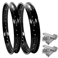 Par Aro Preto Dianteiro / Traseiro Xtz 125 Raio Cromado 4mm