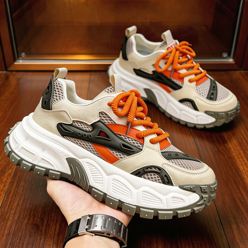 Estação europeia sapatos masculinos outono respirável rua Wear adolescentes rufião bonito frito rua esportes lazer corre