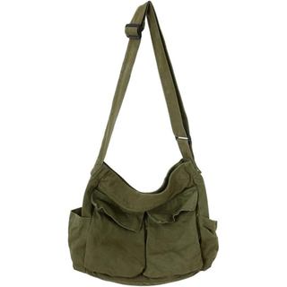 GAXOS Bolsa de mensageiro fofa, ideal para a escola, bolsa transversal de lona vintage feminina