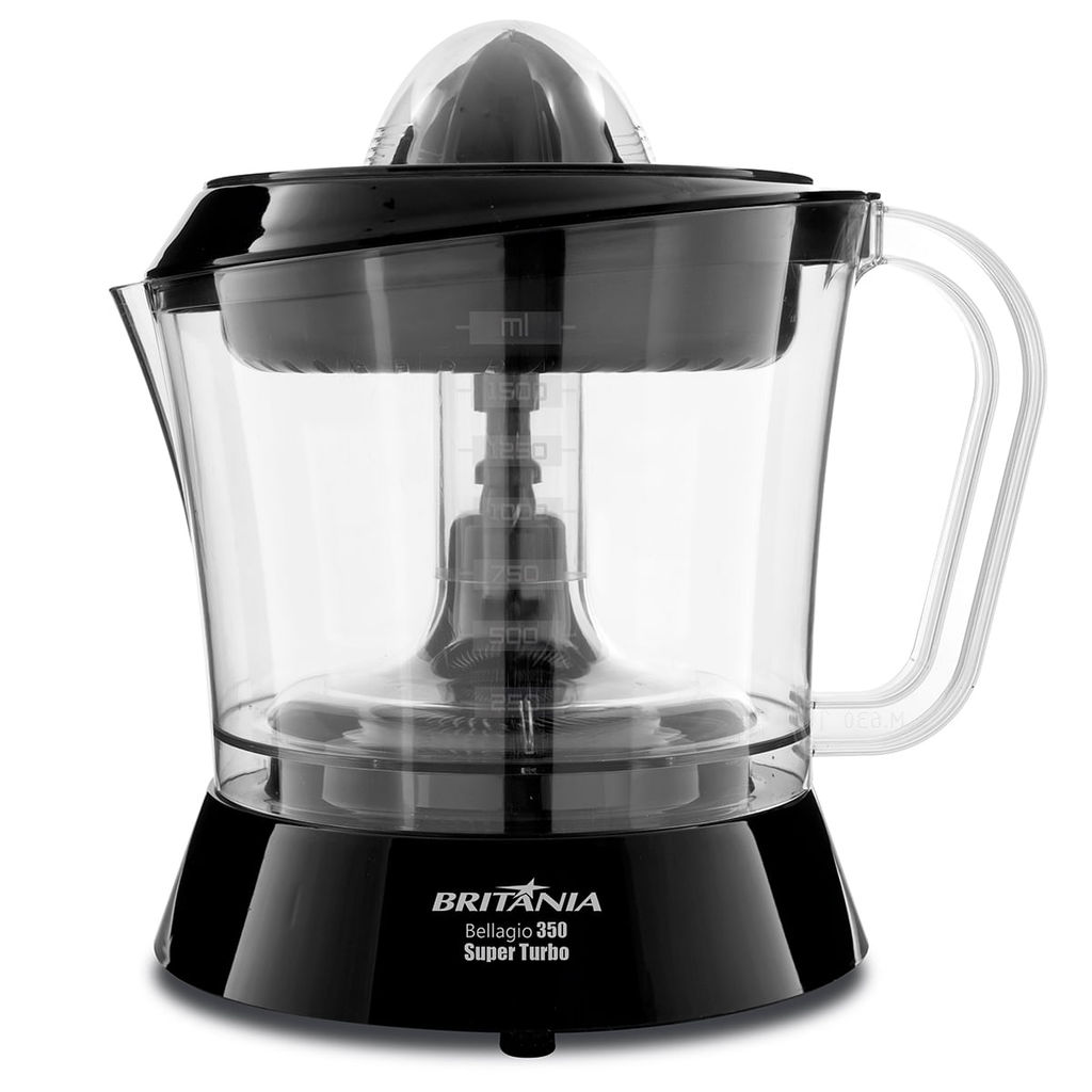 Espremedor de Frutas Britânia Bellagio 350 Turbo Preto — oferta na Shopee