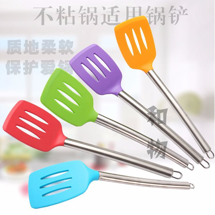 Espátula de silicone T, cabo de aço inoxidável, espátula antiaderente, espátula especial, espátula de cozinha, resistent
