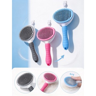 Escova Autolimpante para Pet, Removedor de Pelos para Cachorro e Gato, Cor Aleatória