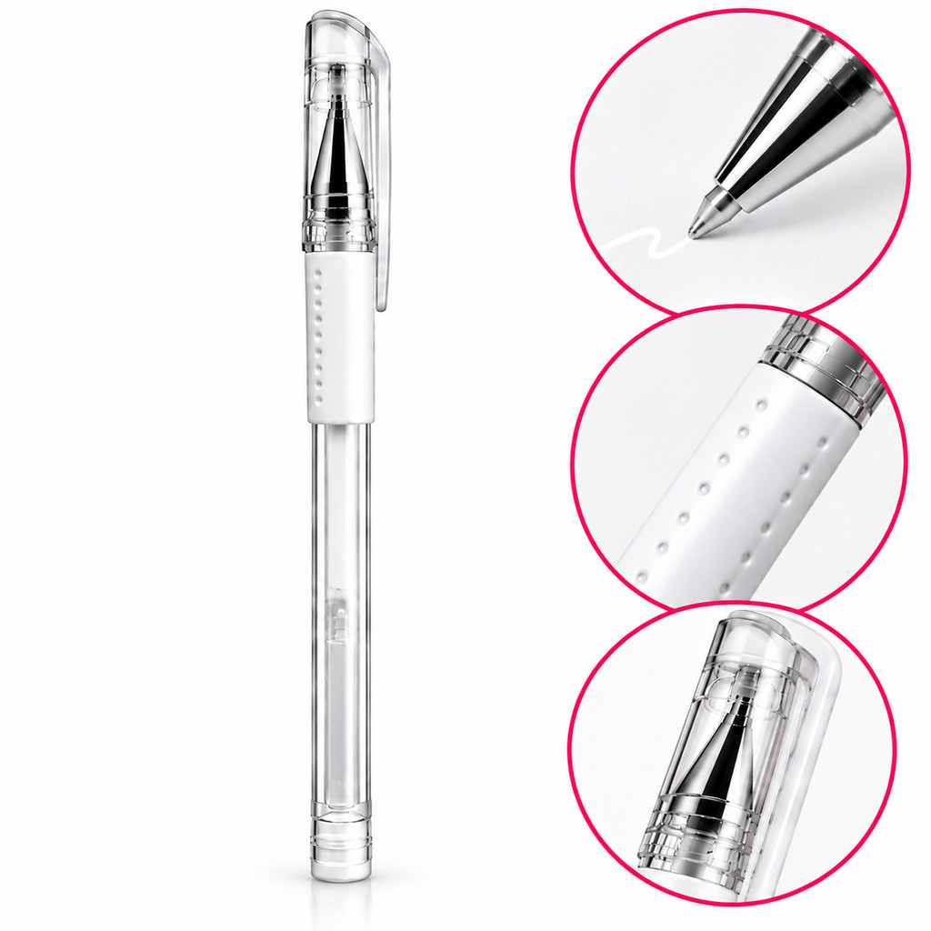 Caneta Branca Gel Marcação Sobrancelhas Design Profissional Mapeamento Cílios Lábios Micropigmentação Kit ate 10 Canetas