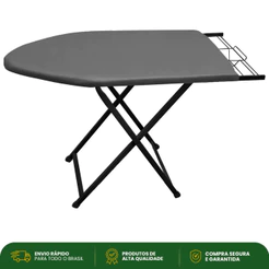 Tábua De Passar Roupa Açomix Suprema Jumbo Dobrável 125cm Com Porta Ferro