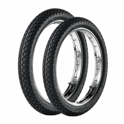 Kit Par Pneu Maggion 80/100-14 Traseiro + 60/100-17 Dianteiro BIZ-POP-CRYPTON Uso com Câmara