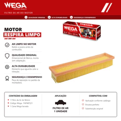 Filtro de ar do Motor RENAULT CLIO 1.0 LOGAN 1.0 SANDERO 1.0 – WEGA FAP4872/1