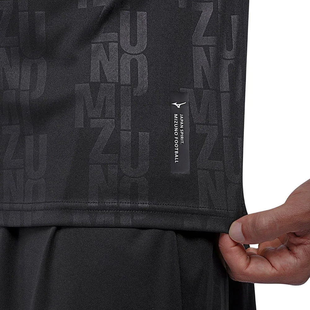 Camiseta Masculina Mizuno Fut II Preto — imagem 2 de 2